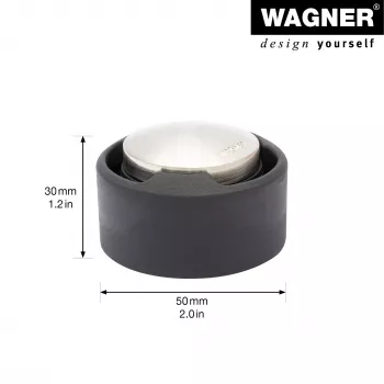 Wagner design yourself EH 5171 ovenpysäytin, sinkkivalu kumipuskurilla, Ø 5 cm, mattinikkeli/musta 15517111