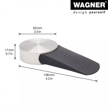 Wagner Design Yourself EH 5116 ovenpysäytin, sinkkipainevalu kumityynyllä, Ø 50 mm, mattametallinikkeli 15511611