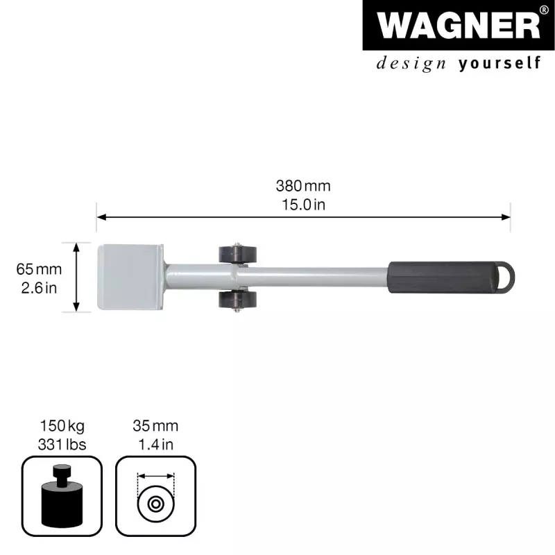 Wagner design yourself MM 4121 huonekalunnostin, hopea, 38 cm (20412101)