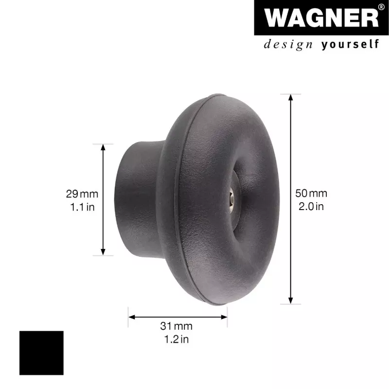 Wagner Design Yourself DOT naulakko GH 0202, 1 koukku, musta 17020221