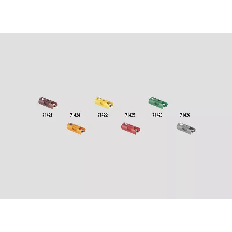 Märklin 71424 oranssit holkit ajojohdon pylväille – 10 kpl, H0-raide