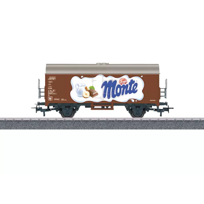 Märklin 44252 H0 Gms 30 katettu tavaravaunu, aikakausi III, DB, ruskea