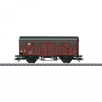Märklin 44500 H0 katettu tavaravaunu jarrupolkimella, DB, aikakausi IV