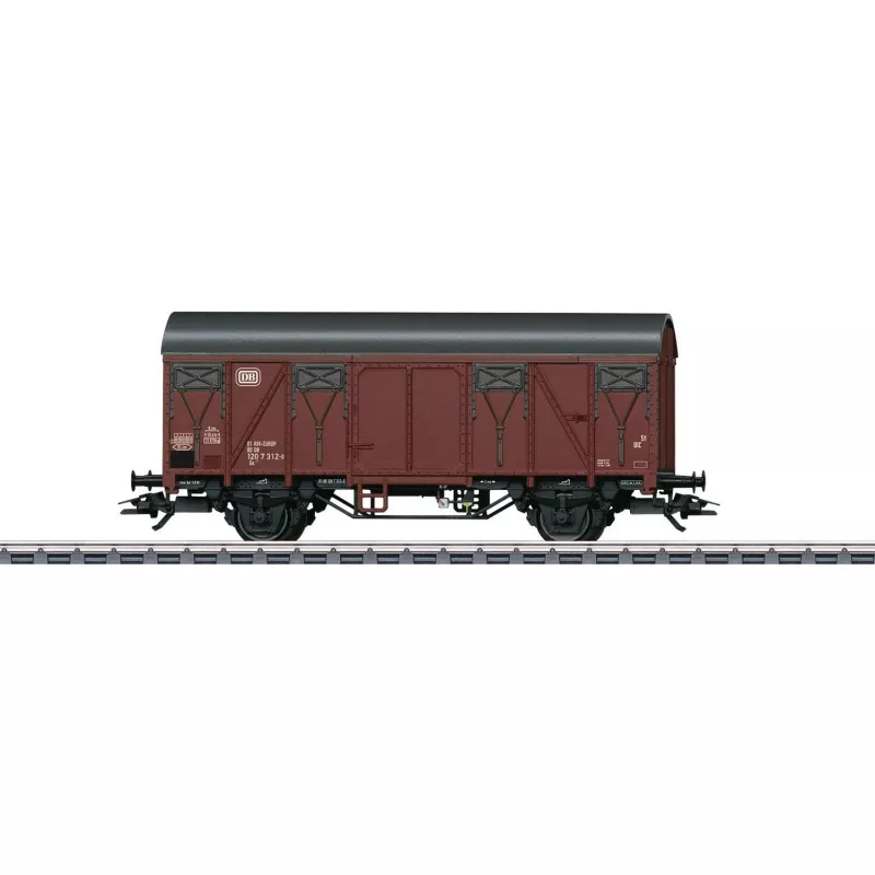 Märklin 44500 H0 katettu tavaravaunu jarrupolkimella, DB, aikakausi IV
