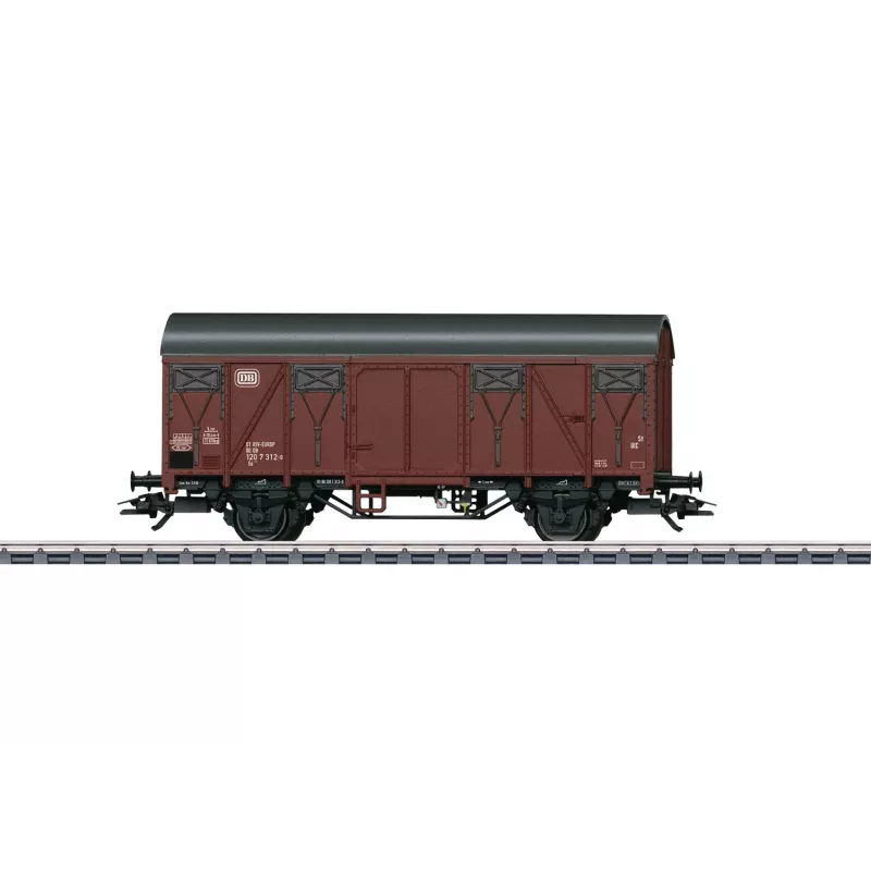 Märklin 44500 H0 katettu tavaravaunu jarrupolkimella, DB, aikakausi IV