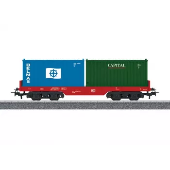 Märklin 44700 H0 2-akselinen katettu tavaravaunu, DB ruskea, aikakausi III-IV, Relex-kytkimet, 115 mm