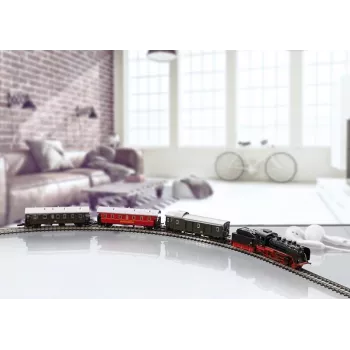 Märklin 81874 Z-kisko höyrytavarajunan aloitussarja - BR 89.0, aikakausi III, 3 vaunua, soikea rata, analoginen DC 081874