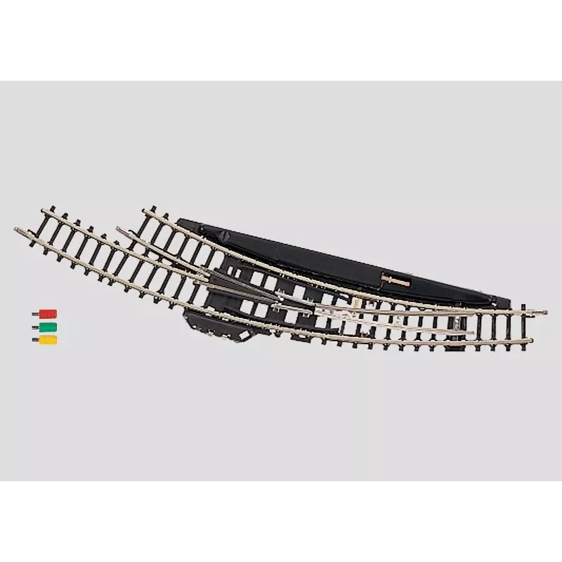 Märklin Z-mittakaava sähkömagneettinen kaareva vaihde oikea - musta/keltainen (8569)