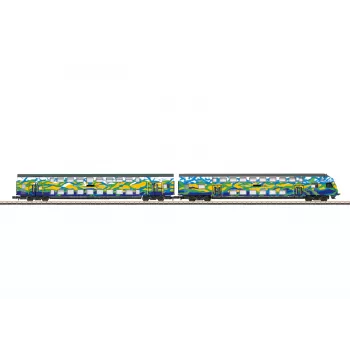 Märklin 87307 Z kaksikerroksisten vaunujen sarja Touristik 2 DB AG (1:220, 2 vaunua)