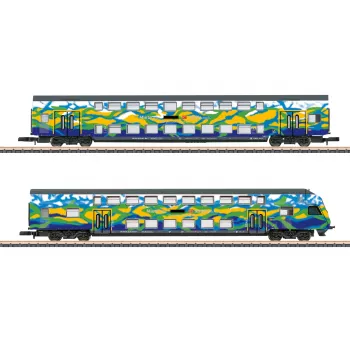 Märklin 87307 Z kaksikerroksisten vaunujen sarja Touristik 2 DB AG (1:220, 2 vaunua)
