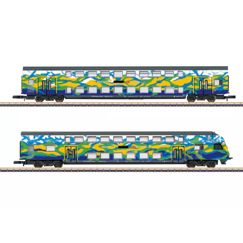 Märklin 87307 Z kaksikerroksisten vaunujen sarja Touristik 2 DB AG (1:220, 2 vaunua)