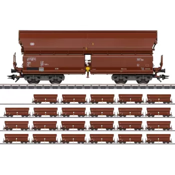 Märklin 000730 H0 24-osainen sarja liukuvaunu Tals 968 DB kausi IV AC