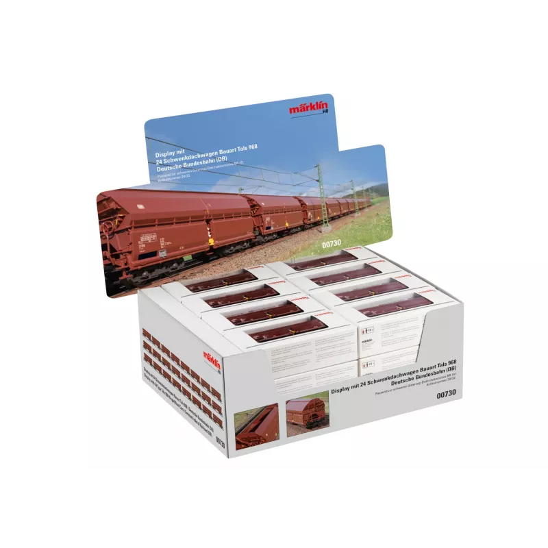 Märklin 000730 H0 24-osainen sarja liukuvaunu Tals 968 DB kausi IV AC