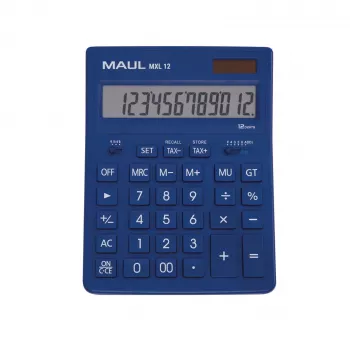 Maul MXL 12 pöytälaskin vaaleansininen 12-numeroinen paristo ja aurinko 7267034