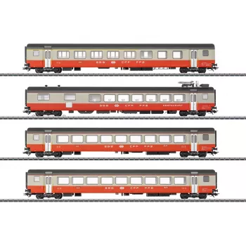 Märklin 42190 H0 4-vaunun sarja Swiss Express matkustajavaunut SBB