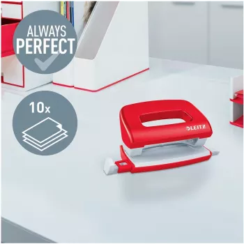 LEITZ Mini NeXXt WOW 5060 punainen rei'itin 10 arkkia 2-reikäinen 5060-10-26
