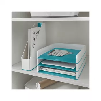 LEITZ WOW Duo Colour asiakirjalokero A4 jäänsininen/valkoinen 5361-10-51