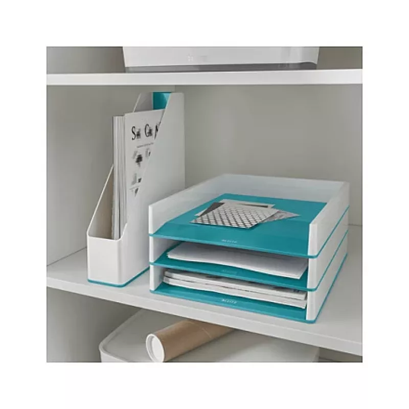 LEITZ WOW Duo Colour asiakirjalokero A4 jäänsininen/valkoinen 5361-10-51