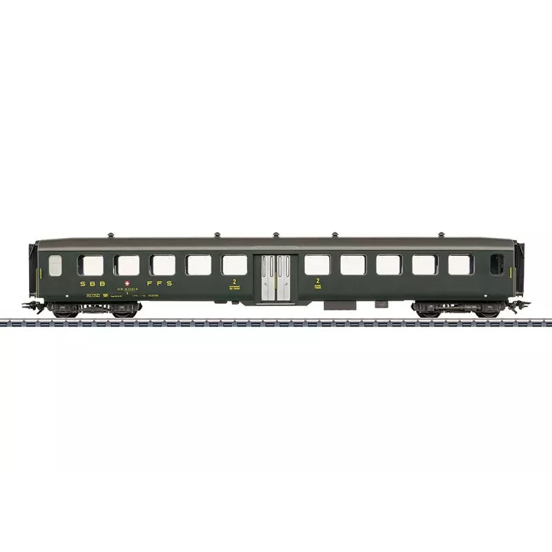 Märklin 043383 H0 kevytteräsvaunu 2. luokka SBB