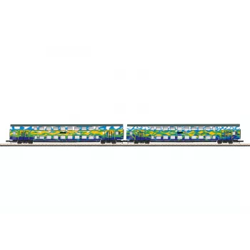 Märklin 87306 Z kaksikerrosvaunusarja Touristik 1 DB AG - 2 kaksikerrosväli vaunua