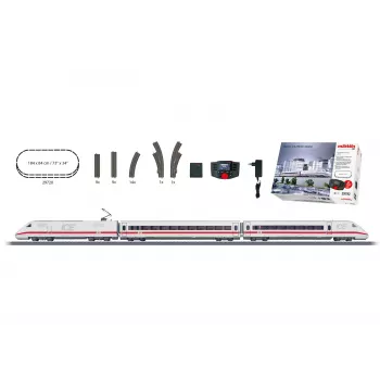 Märklin 29792 ICE 2 digitaalinen aloituspaketti H0 AC Mobile Station 2:lla, 5-osainen juna, C-kisko-ovaali, aikakausi VI