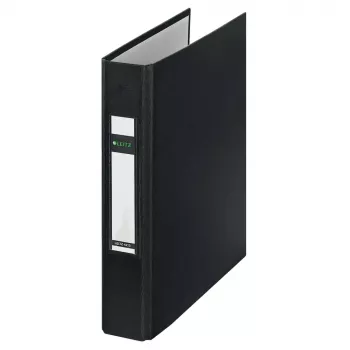 LEITZ Standard rengaskansio A5, 2 D-rengas, musta, 37 mm selkä 4213-00-95