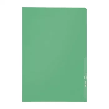 Leitz A4 asiakirjasuojat, 0,13 mm PP, vihreä, 100 kpl:n pakkaus 40000055