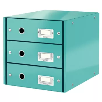 Leitz Click & Store laatikostosarja turkoosi 3 laatikkoa A4 6048-00-51