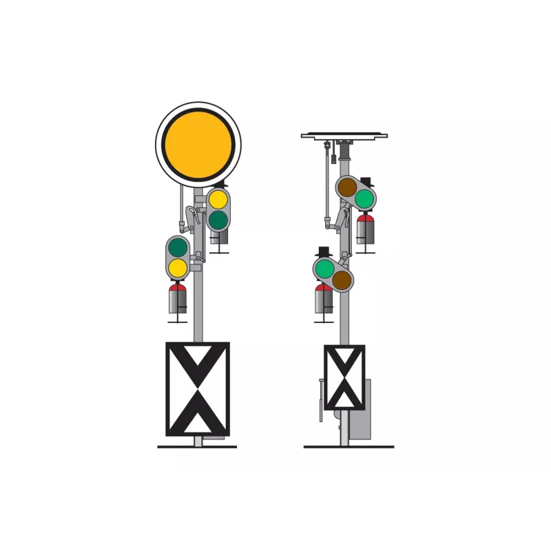 Märklin 70361 H0 valo-seis-opastin (Sh0/Sh1) LED-valaistuksella
