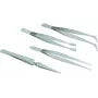 Brüder Mannesmann M 615 tarkkuuspinsettisarja, 4-osainen, ruostumaton teräs, 110 mm