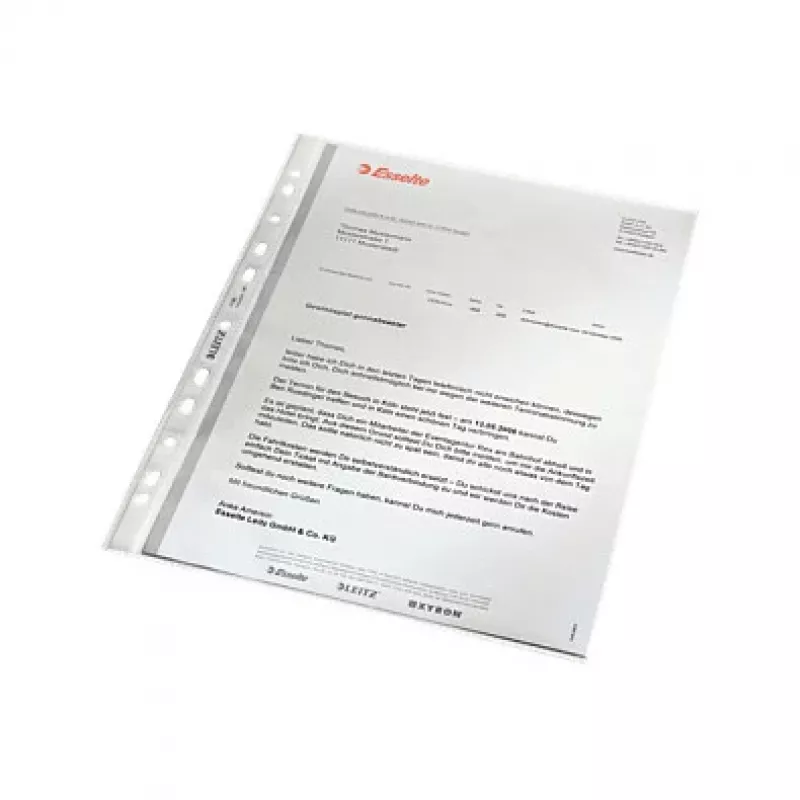 LEITZ 47960000 A4 reikäsuojus, polypropyleeni 0,07 mm, läpinäkyvä, 100 kpl:n pakkaus
