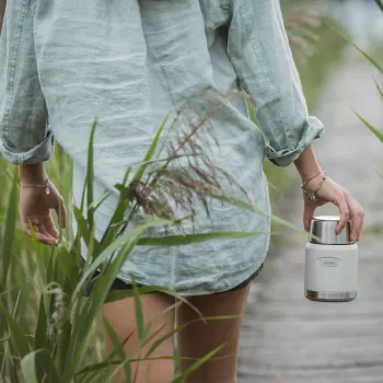 THERMOS ICON termorasia beige 0,47 l eristetty ruostumaton teräsastia kääntyvällä lusikalla 4120323047