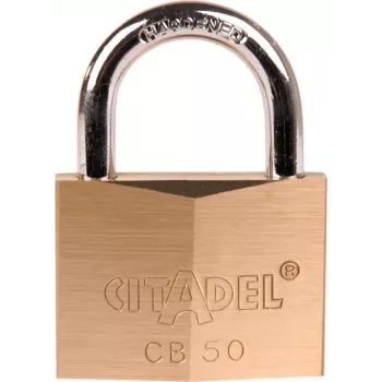 ABUS 50 mm massiivinen messinkinen riippulukko karkaistulla terässalvalla ja 2 avaimella 238390