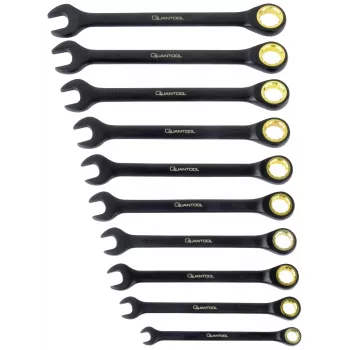 BRÜDER MANNESMANN Q25210 Quantool yhdistelmälenkkiavainsarja 10-osainen 8-19 mm