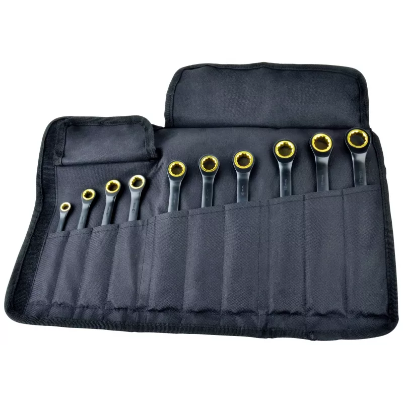 BRÜDER MANNESMANN Q25210 Quantool yhdistelmälenkkiavainsarja 10-osainen 8-19 mm