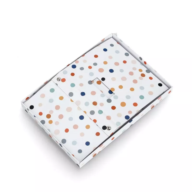 Zeller Dots säilytyslaatikko valkoinen pisteillä 25 x 35 x 20 cm 14475