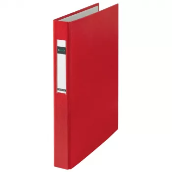 LEITZ Standard rengaskansio A4 ylikoko punainen, 4 D-rengas, 41 mm selkä, 25 mm renkaan halkaisija 4212-00-25