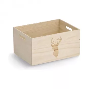Zeller Hirsch säilytyslaatikko luonnonvärinen 35 x 25 x 18 cm 15222