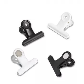 Zeller magneettiset klipsit musta metalli 4,0 x 1 sarja (11264)
