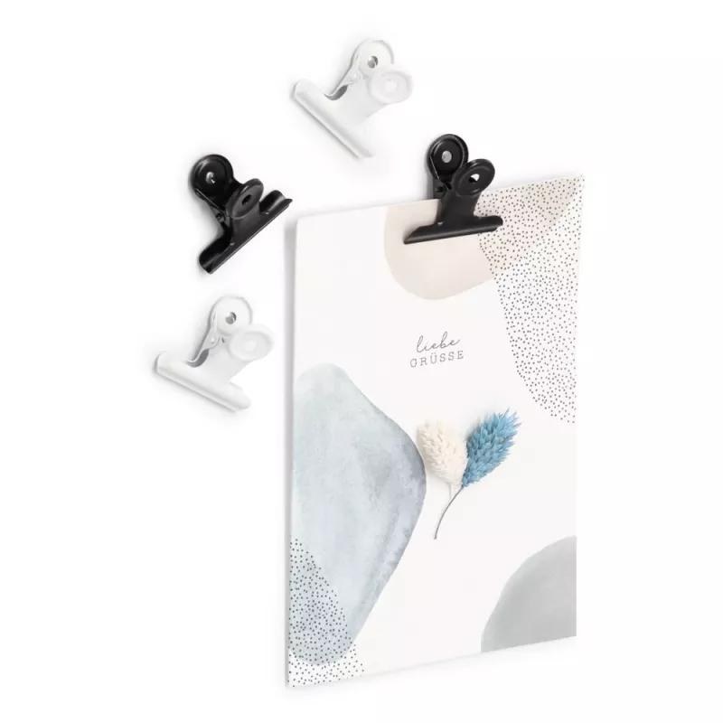 Zeller magneettiset klipsit musta metalli 4,0 x 1 sarja (11264)