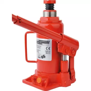 BRÜDER MANNESMANN hydraulinen tunkki 10 t ylikuormitusventtiilillä, punainen (M00710)