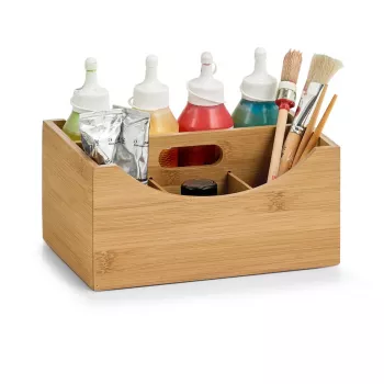 Zeller säilytyslaatikko luonnonvärinen 25 x 18 x 12 cm bambu 13336