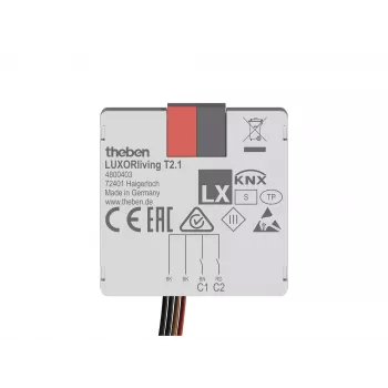 Theben LUXORliving T2.1 painike-liitäntä 2-kanavainen uppoasennus 4800403