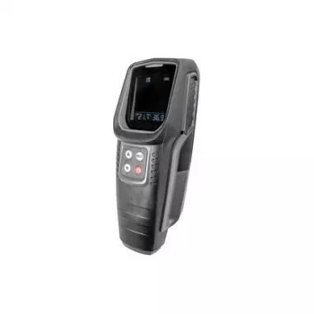 BRÜDER MANNESMANN M99945 monitoimi-ilmaisin puulle, metallille, jännitteellisille johdoille ja lämpötilalle, musta