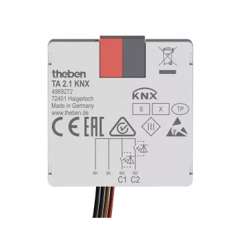 Theben KNX painikerajapinta binääritulo 2-kanavainen TA 2.1 KNX (4969272)