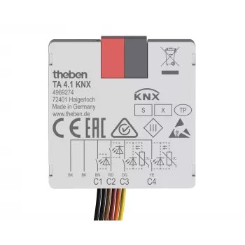 Theben KNX painikeliitäntä binääritulo 4-kanavainen TA 4.1 KNX (4969274)