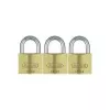 ABUS 82-sarja messinkinen riippulukkosarja, samalla avaimella, 45 mm kotelo, 3 kpl:n pakkaus 11825 8