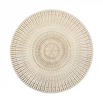 Zeller 6-osainen kullanvärinen pöytätabletti lovilla | 45 x 30 cm | PVC 27003