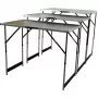 BRÜDER MANNESMANN M70113 monitoiminen taittopöytäsarja, 3-osainen, MDF E1 pöytälevy 2,7 mm, alumiinirunko, hopea/harmaa