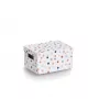 Zeller Dots säilytyslaatikko valkoinen pisteillä 18,0 cm x 25,0 cm 14474